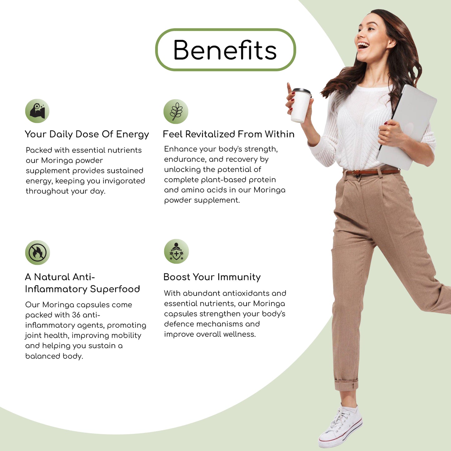 Organic Moringa Oleifera Leaf Supplement