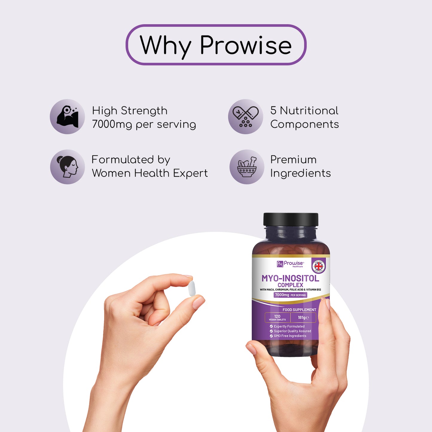 Myo Inositol Complex 7000mg 120 Vegan Tablets