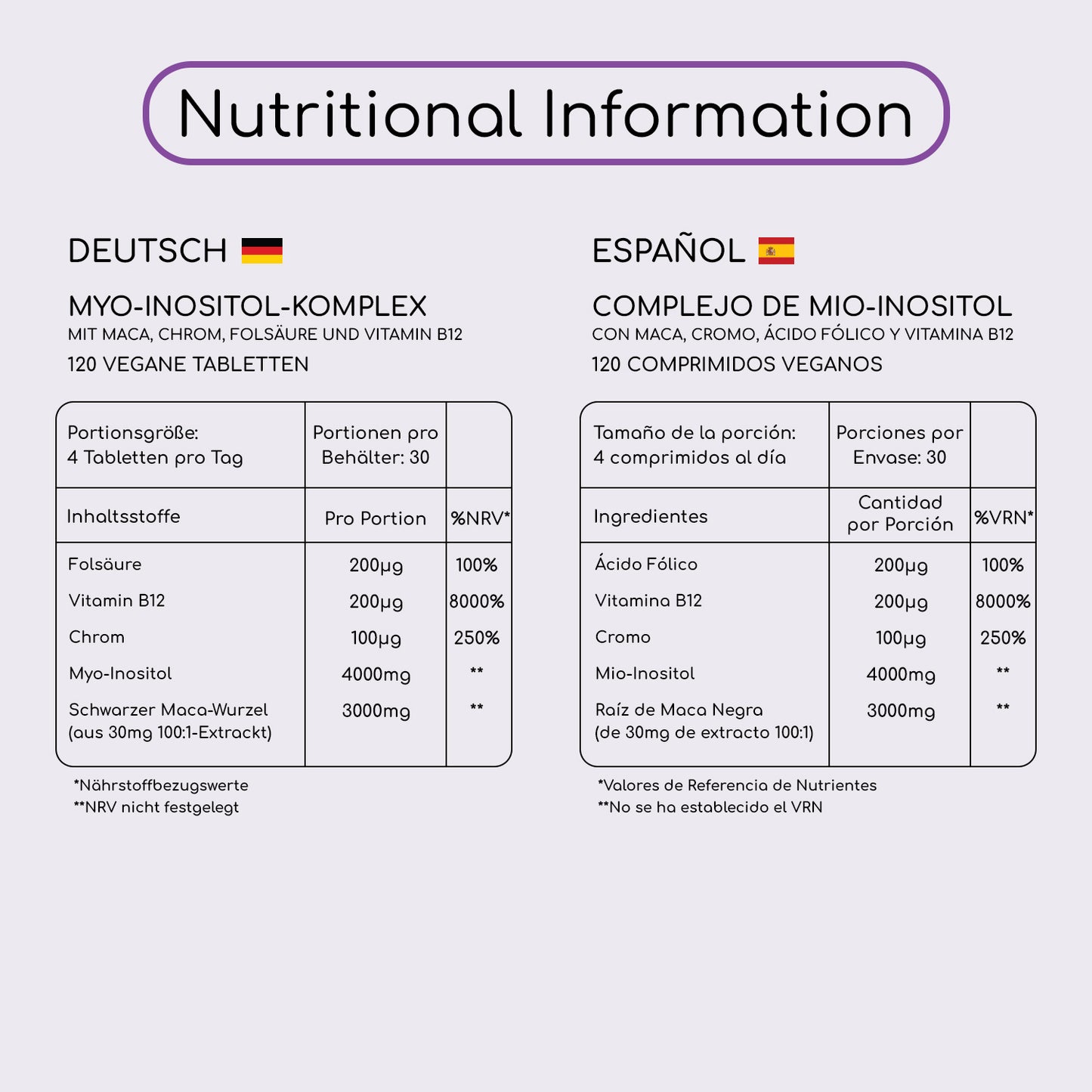 Myo Inositol Complex 7000mg 120 Vegan Tablets