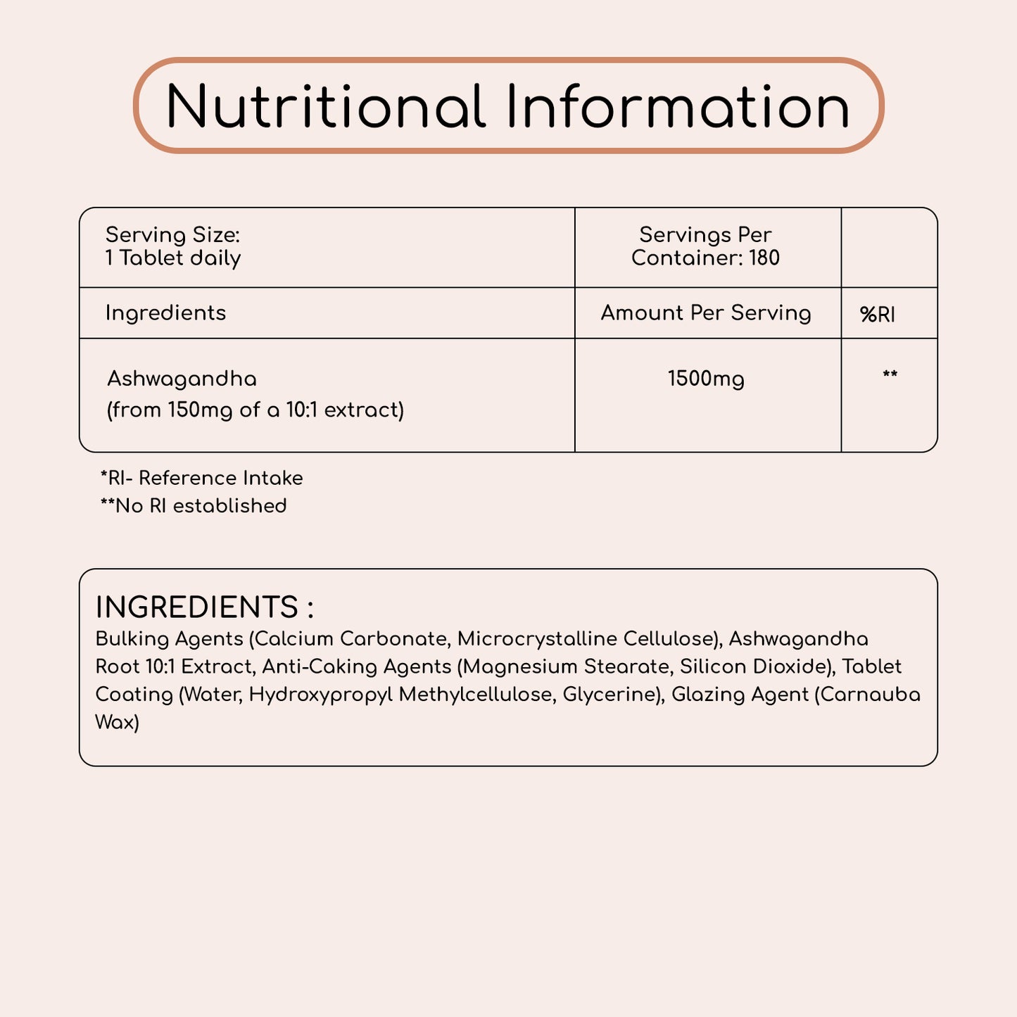 Compresse di Ashwagandha da 1500 mg