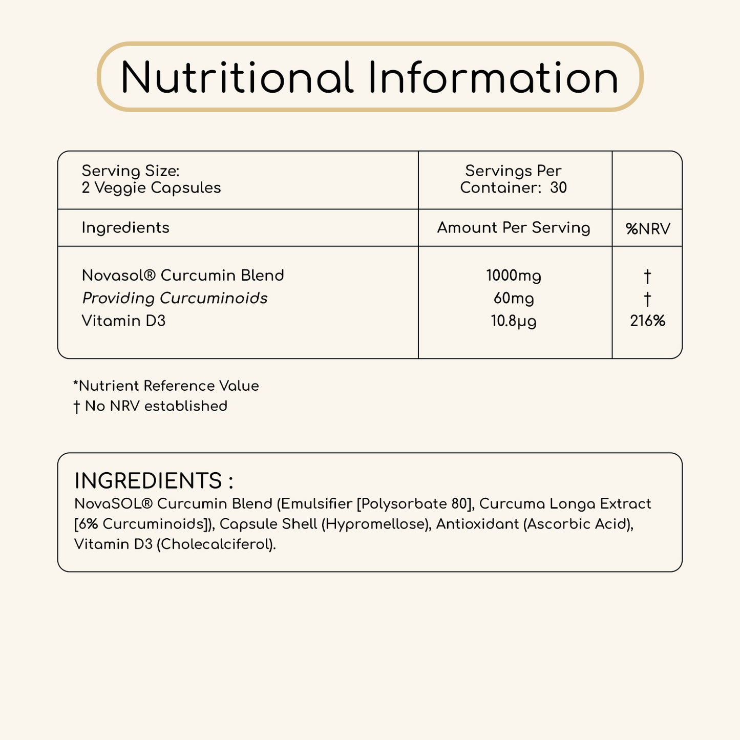 Optisorb Liquid Curcumin & Vitamin D3 Capsules