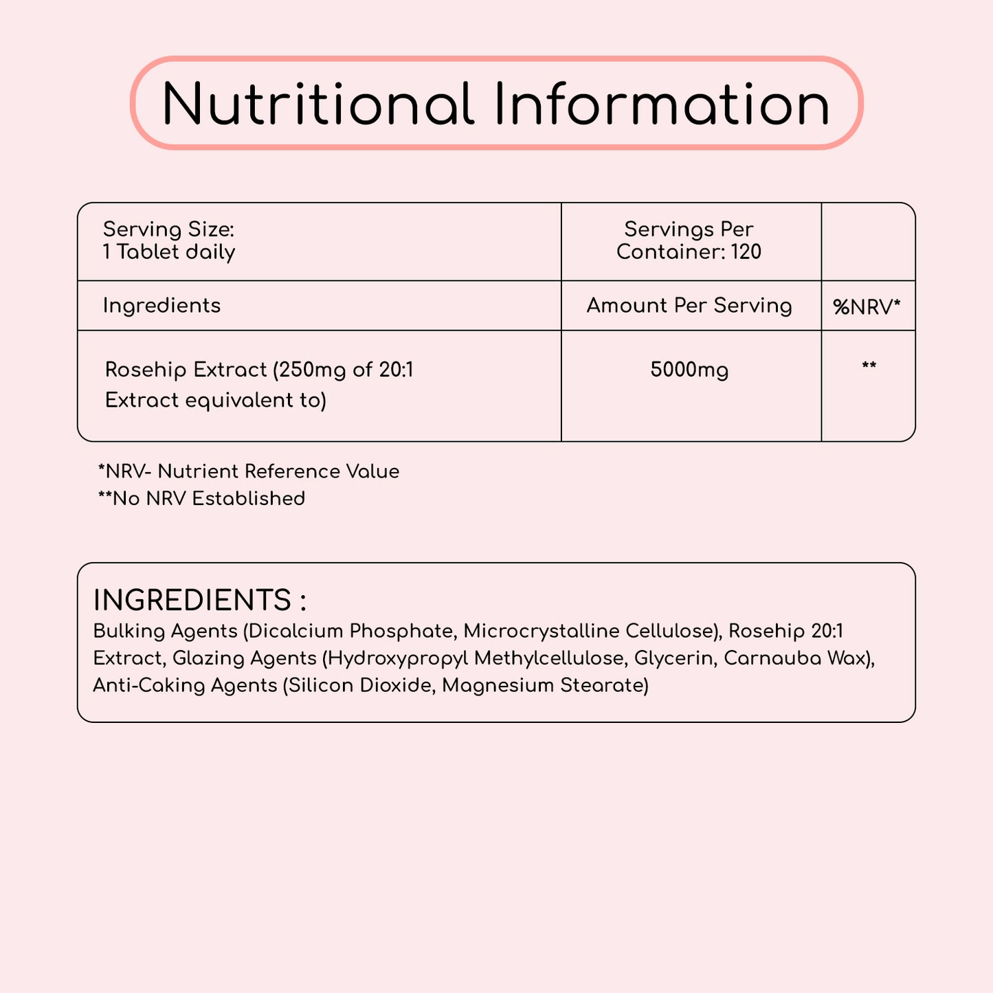 Rosehip Tablets