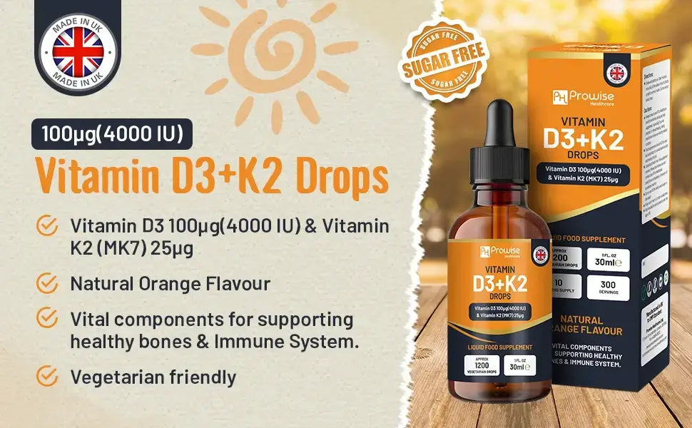 Health Benefits of Vitamin D3 and K2 Drops for Overall Well-being