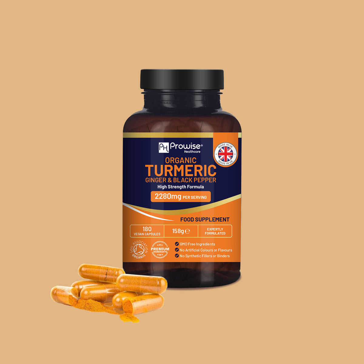 Turmeric Ginger Pepper 180 Capsules