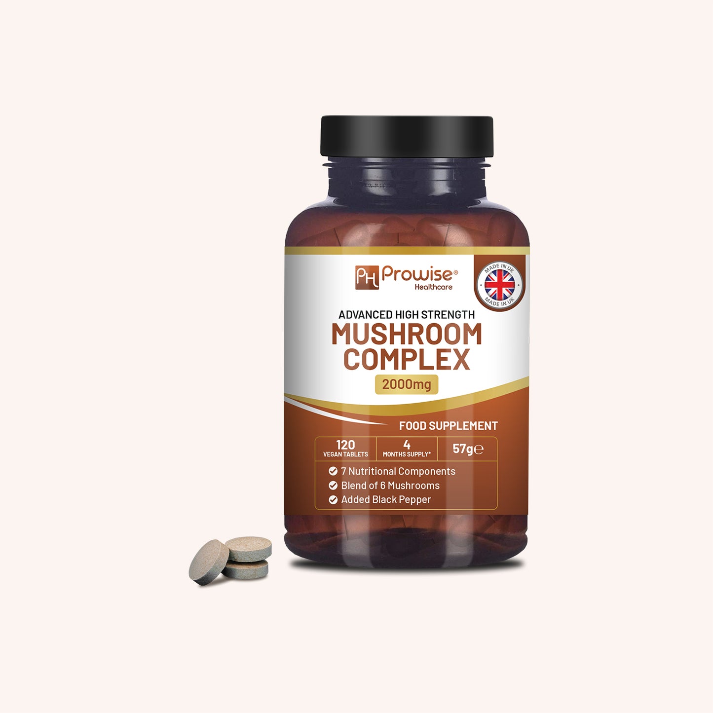 Advanced Mushroom Complex 120 Vegan Tablets