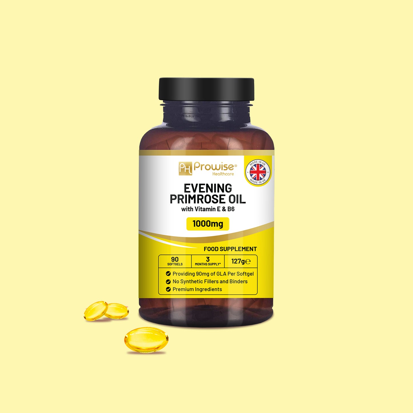 Evening Primrose Oil 1000mg 90 Softgels Capsules