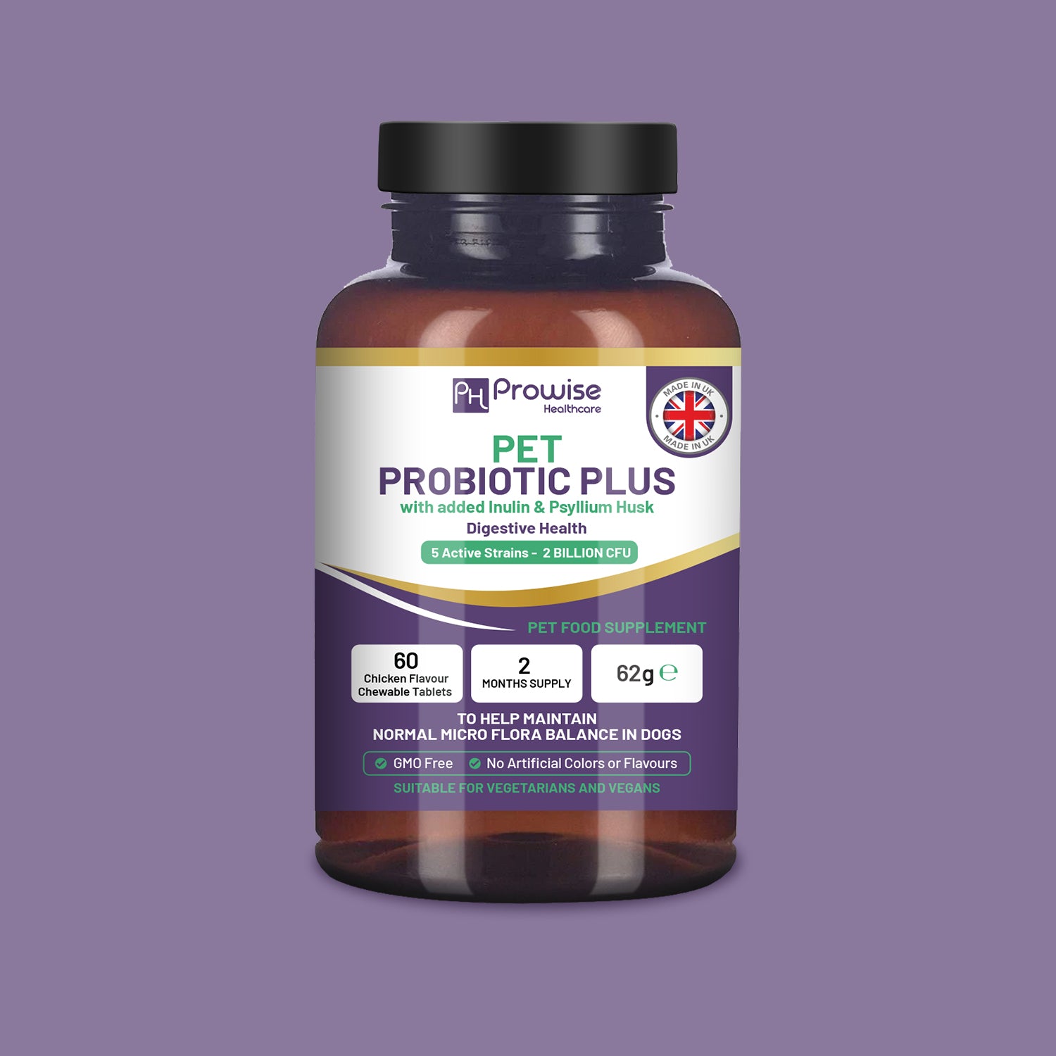 Probiotic Tablets Dogs 60 Chicken Flavour Chewable Tablets