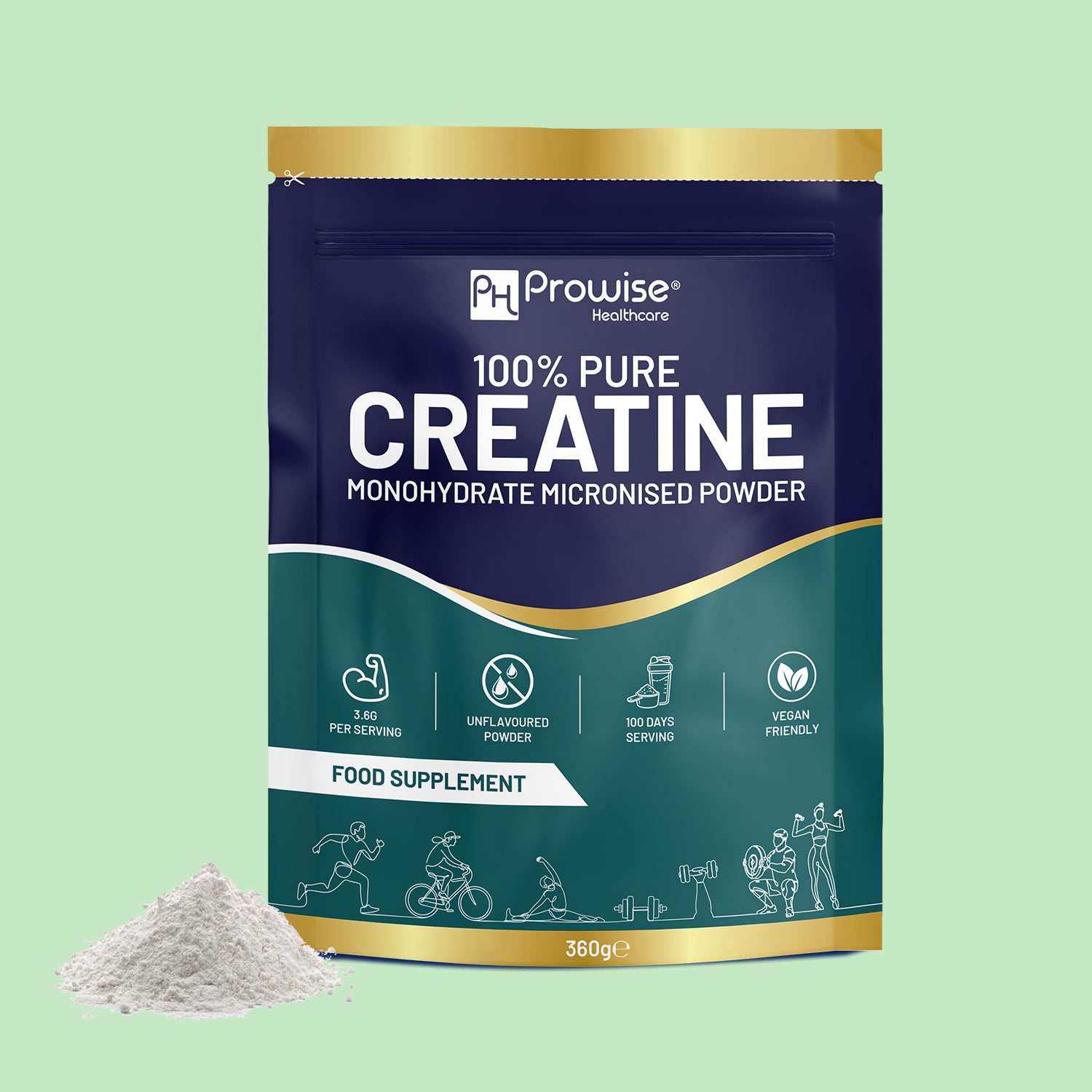 100% Pure Creatine Monohydrate Powder