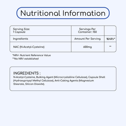 NAC N-Acetyl-Cysteine 600mg