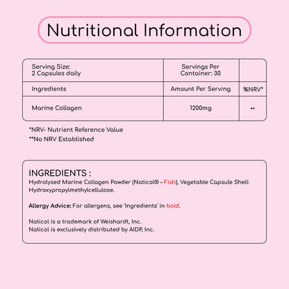 Marine Collagen Capsules - 1200mg