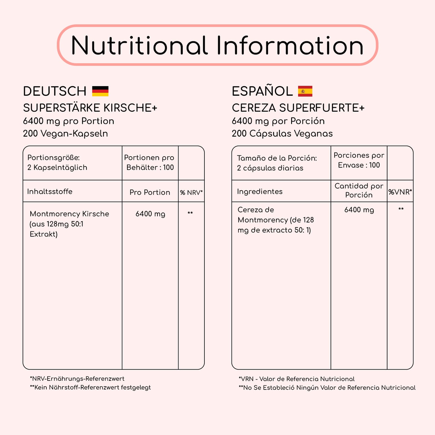 Capsule di ciliegia Montmorency 6400 mg 200 capsule vegane 