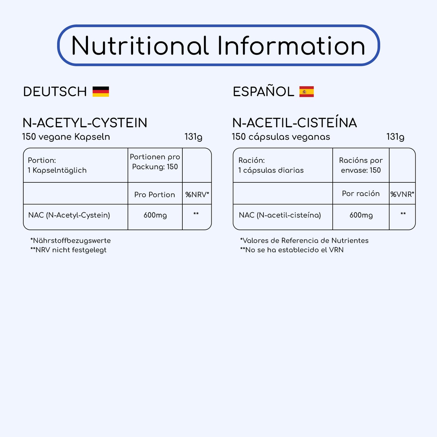 NAC N-Acetyl-Cysteine 600mg