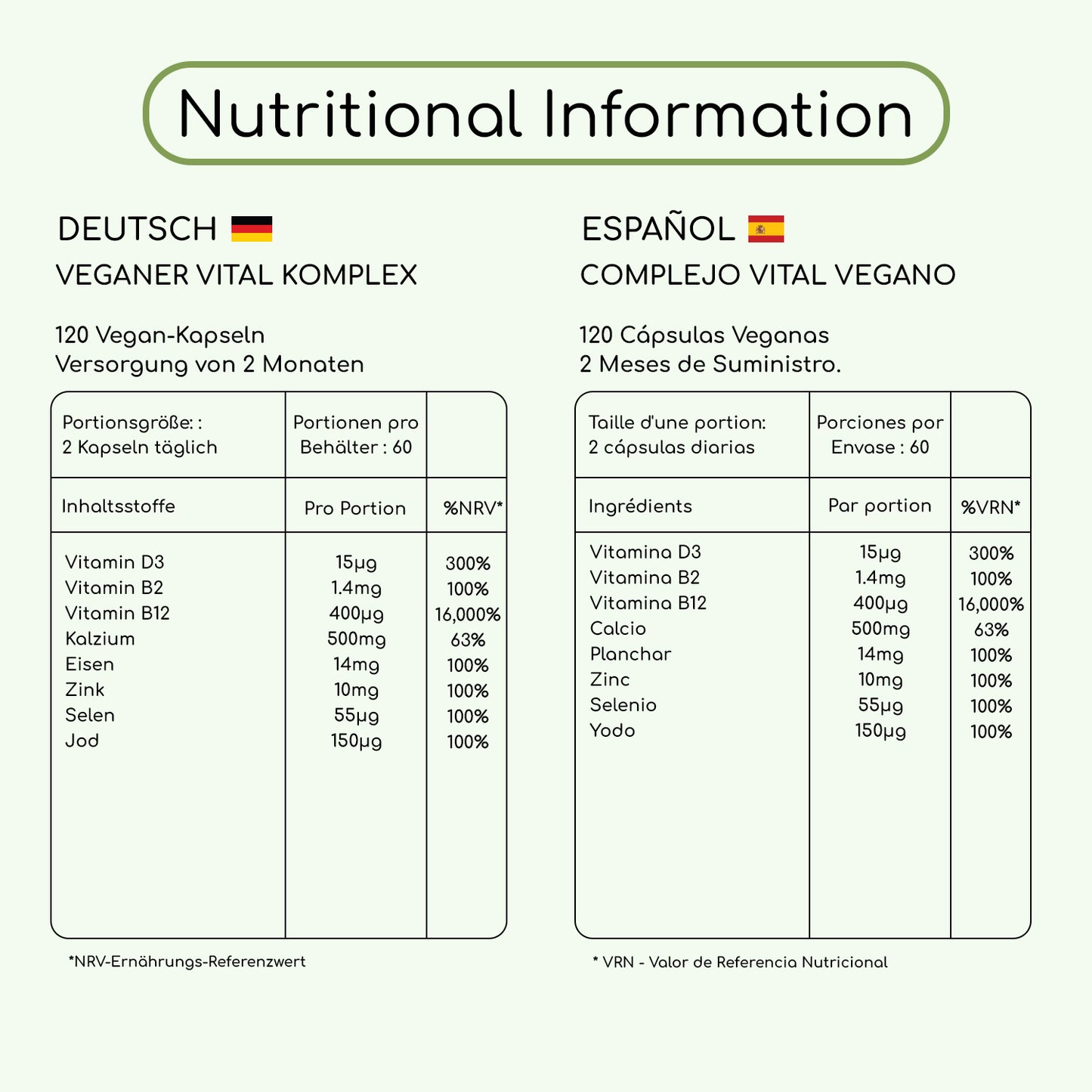 Vegan Vital Multivitamins Complex