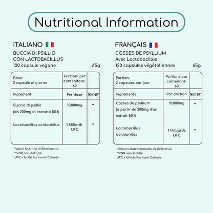 Psyllium Husk with Acidophilus 1 Billion CFU