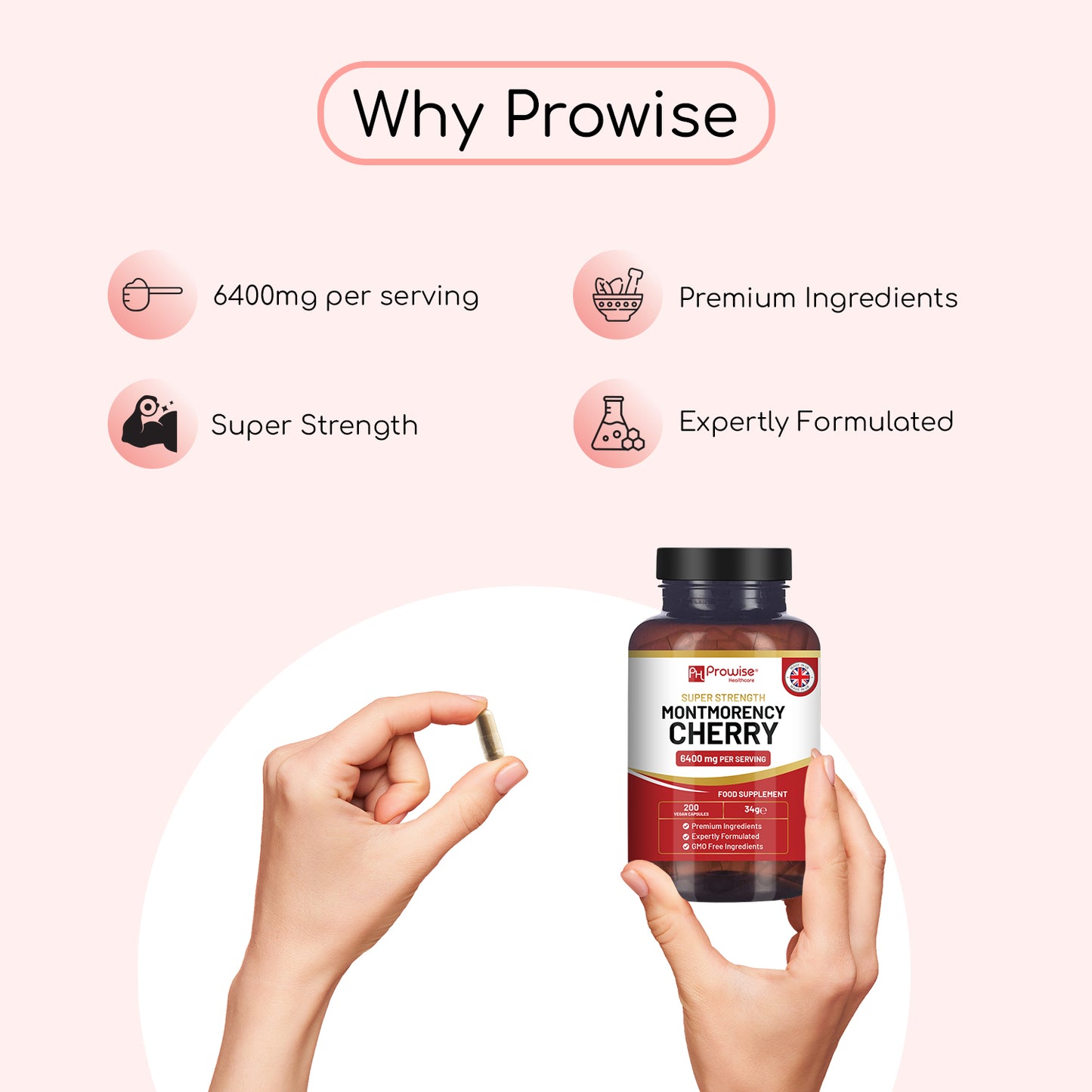 Capsule di ciliegia Montmorency 6400 mg 200 capsule vegane 