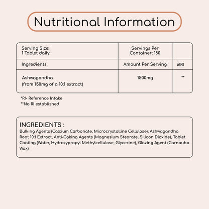 Ashwagandha Tablets 1500mg
