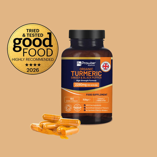 Turmeric with Ginger and Black Pepper 2280mg 180 Capsules