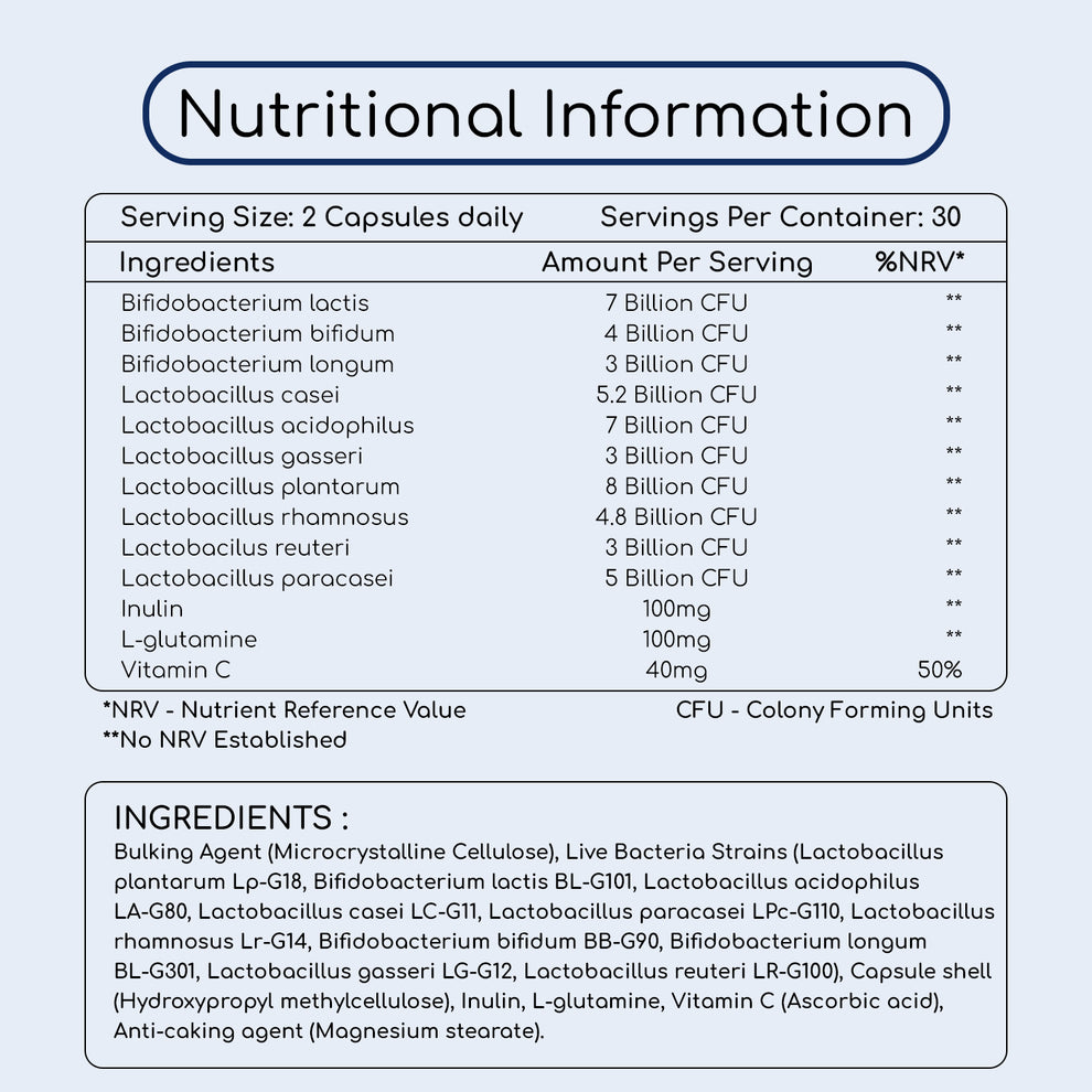 Pro Bio Cultures Complex Prebiotic And Probiotic 60 Vegan Capsules